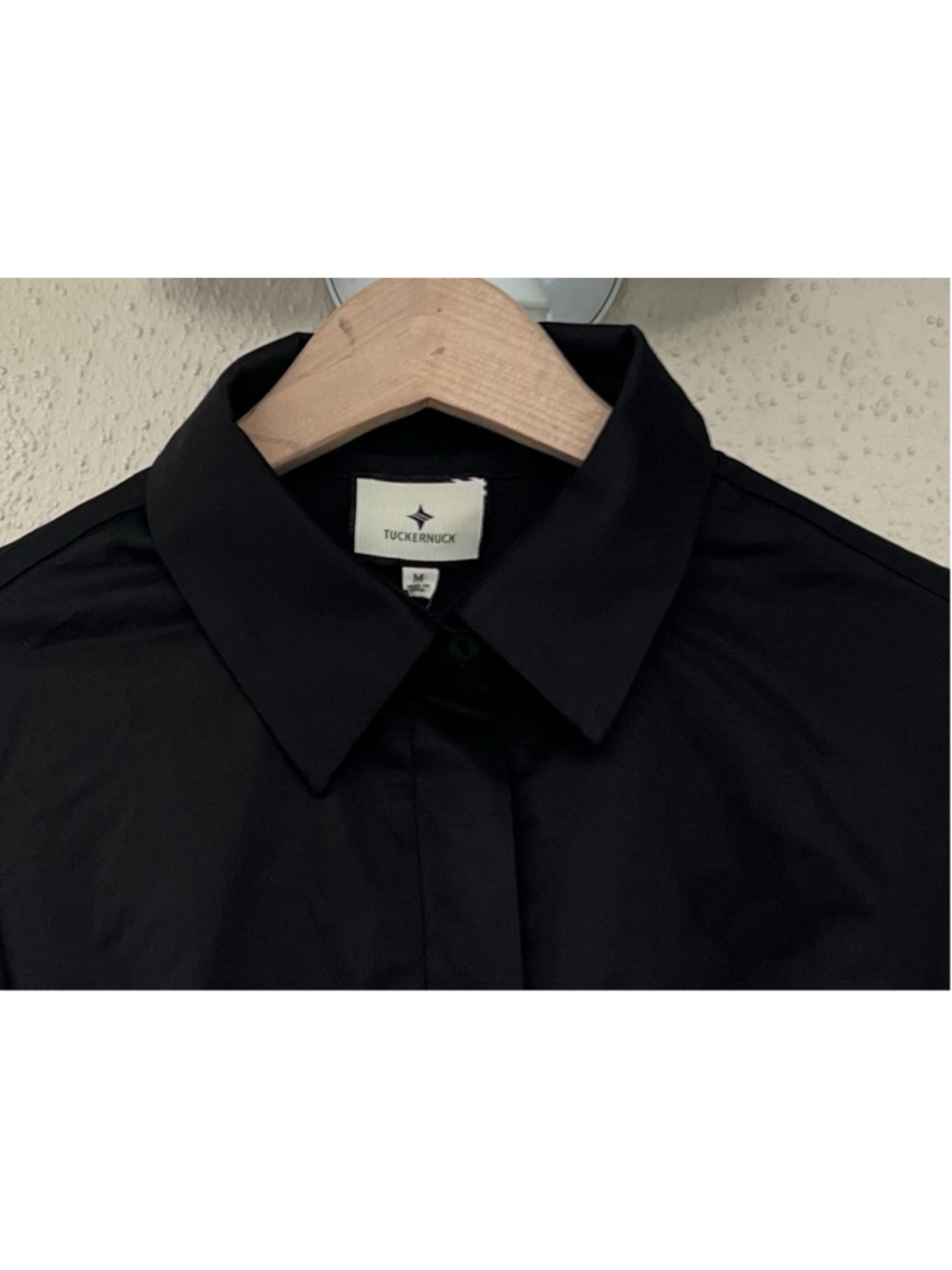Tuckernuck Black Mini Delaney Dress Women's S Puff Sleeve A-line Pockets Collar - Picture 5 of 9